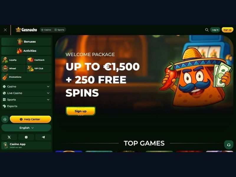 Tournaments and Sunday reload at Casinacho Casino Nacho Casino for Canada